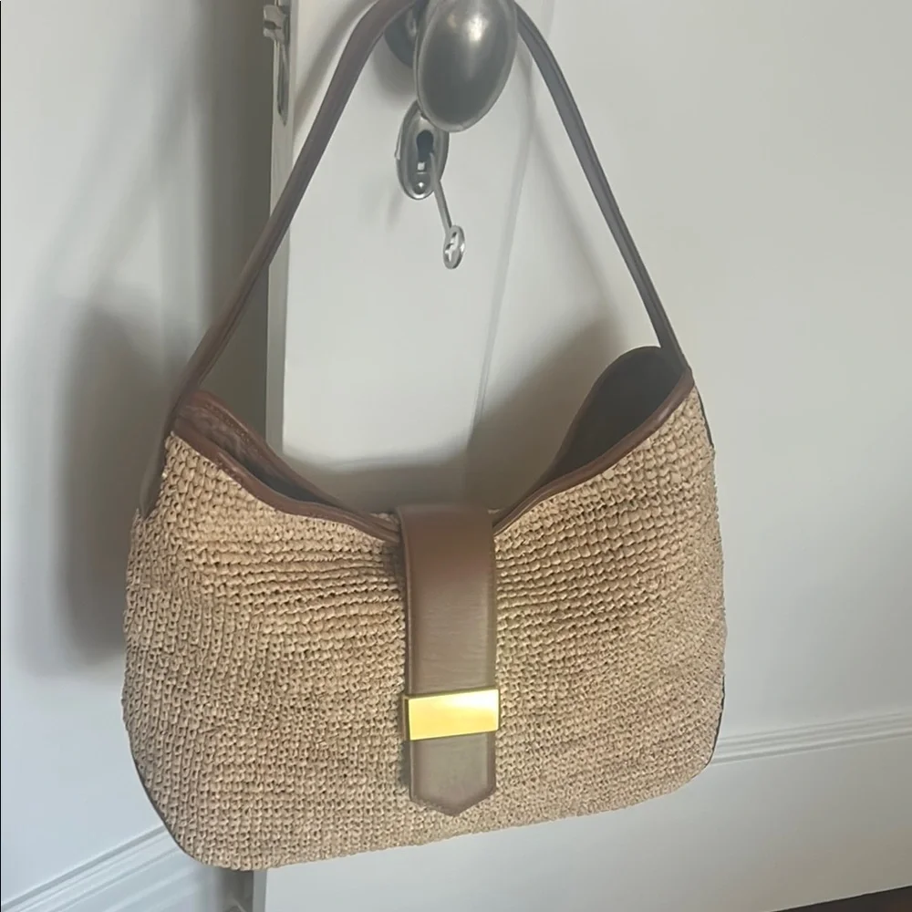 J. Crew Tan and Brown Textured Shoulder Bag - Picture 8 of 8